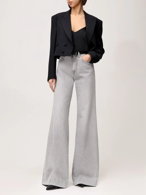 Джинсы-клеш хлопковые JACOB COHEN