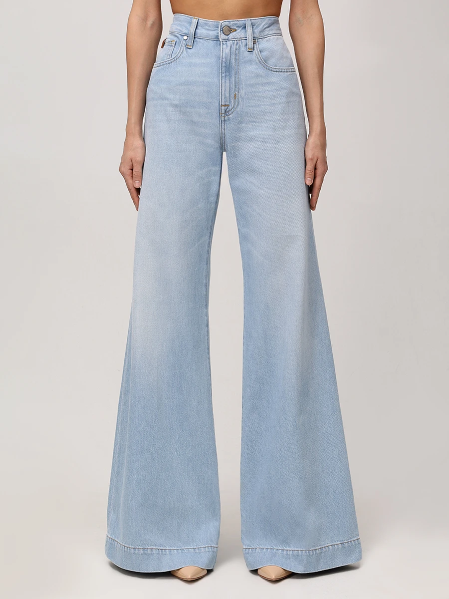 Джинсы-клеш хлопковые