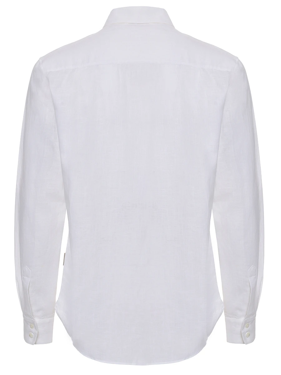 Рубашка Regular Fit из хлопка и льна