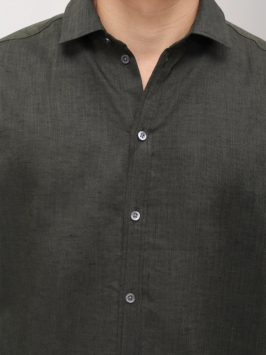 Рубашка изо льна и хлопка