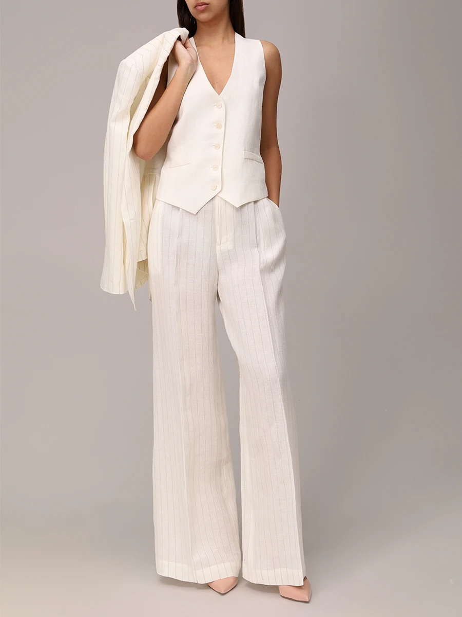 Брюки льняные