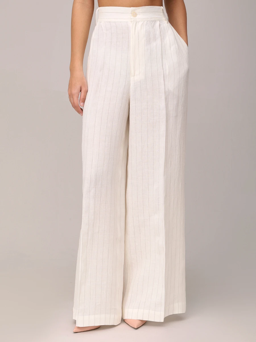 Брюки льняные