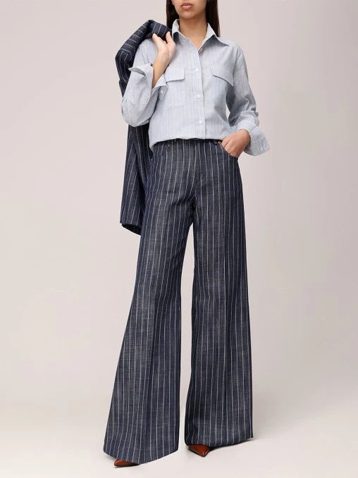 Рубашка из хлопка и льна FORTE DEI MARMI COUTURE