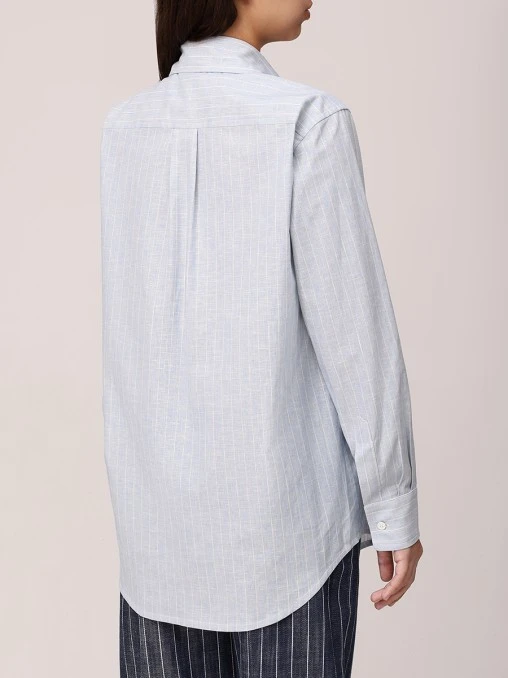 Рубашка из хлопка и льна FORTE DEI MARMI COUTURE