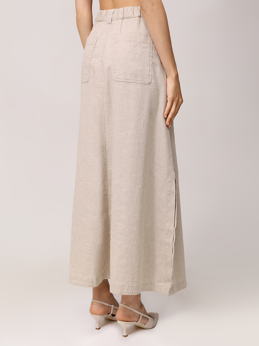 Юбка из хлопка и льна