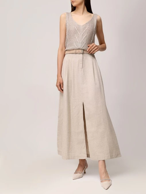 Юбка из хлопка и льна PANICALE