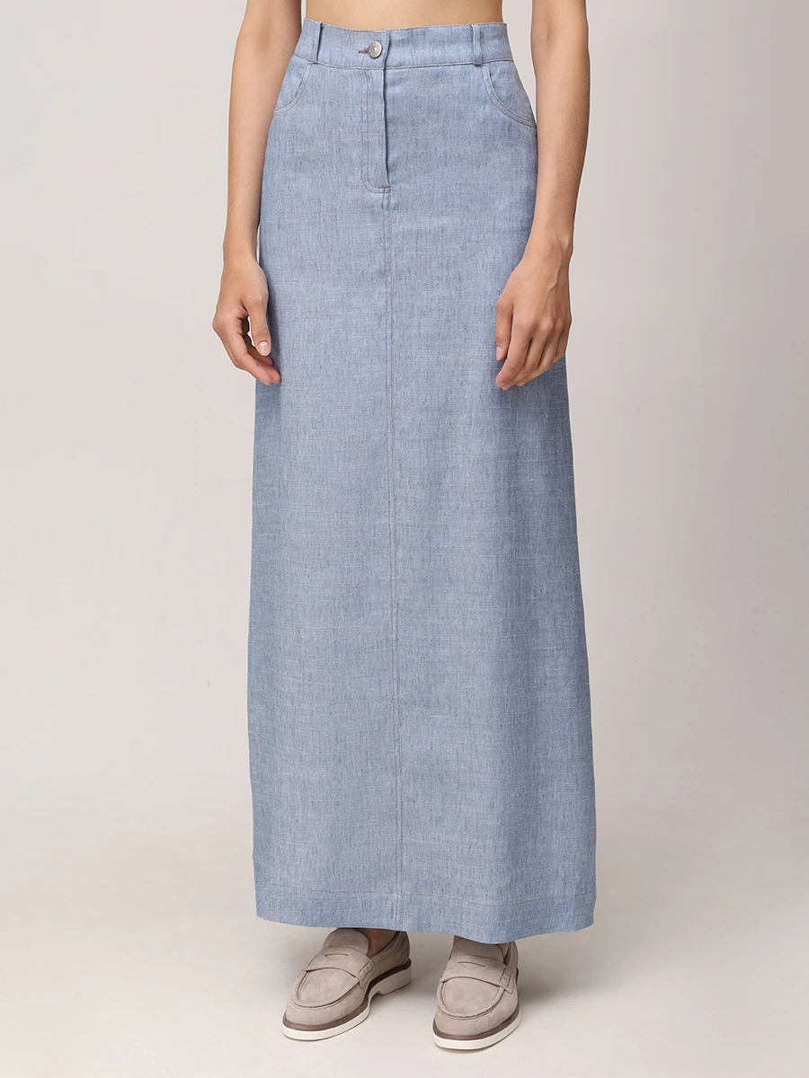 Юбка из вискозы и льна