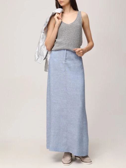 Юбка из вискозы и льна PANICALE