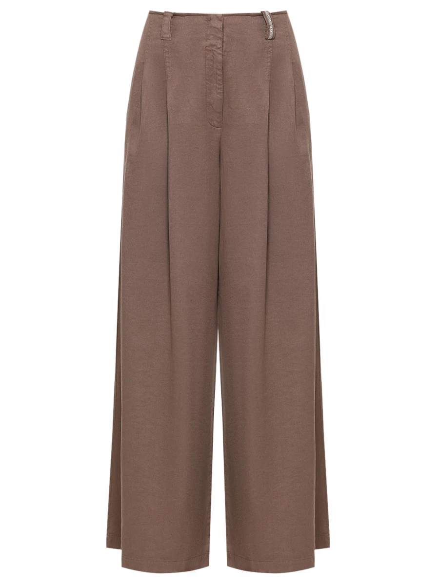 Брюки из хлопка и льна