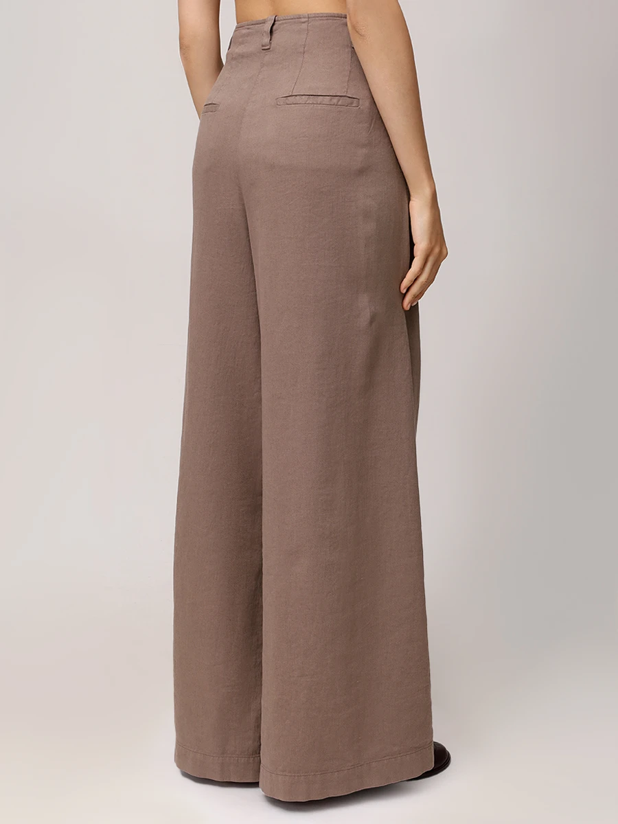 Брюки из хлопка и льна