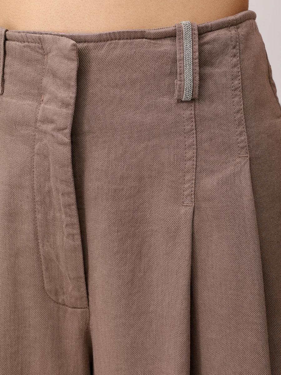 Брюки из хлопка и льна