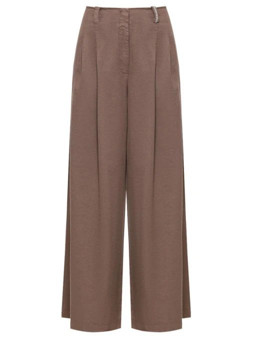 Брюки из хлопка и льна PANICALE