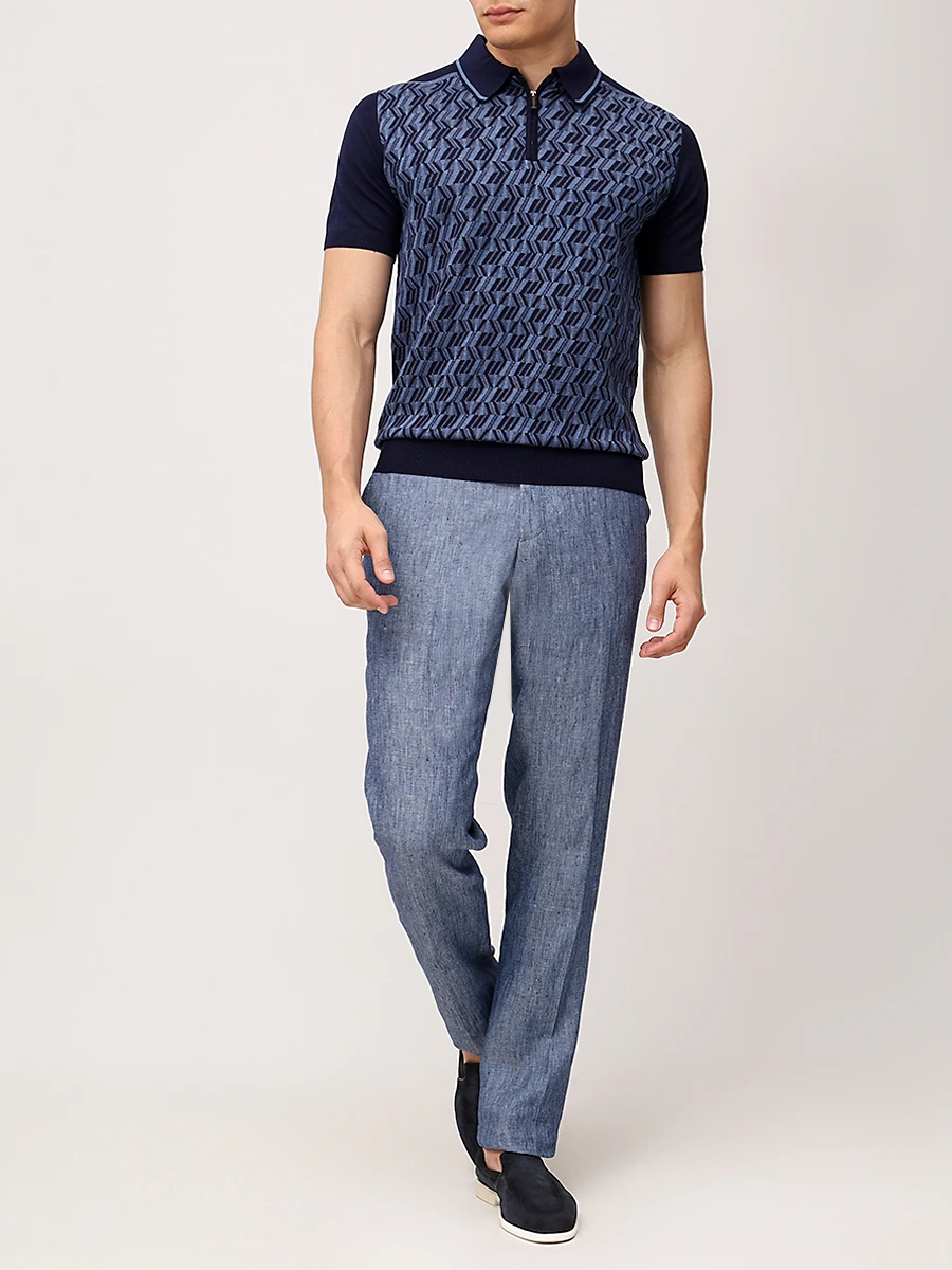 Поло из шелка и хлопка