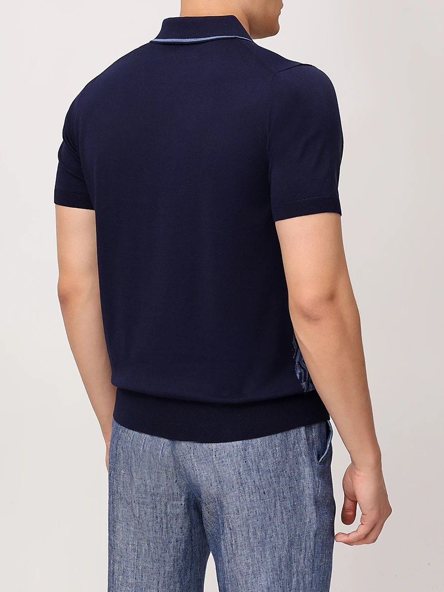 Поло из шелка и хлопка