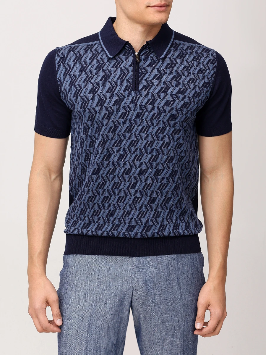 Поло из шелка и хлопка