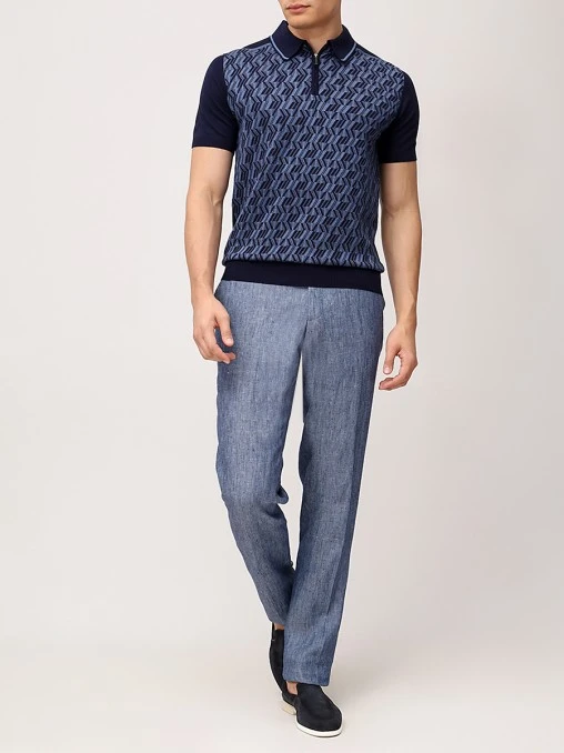 Поло из шелка и хлопка PANICALE