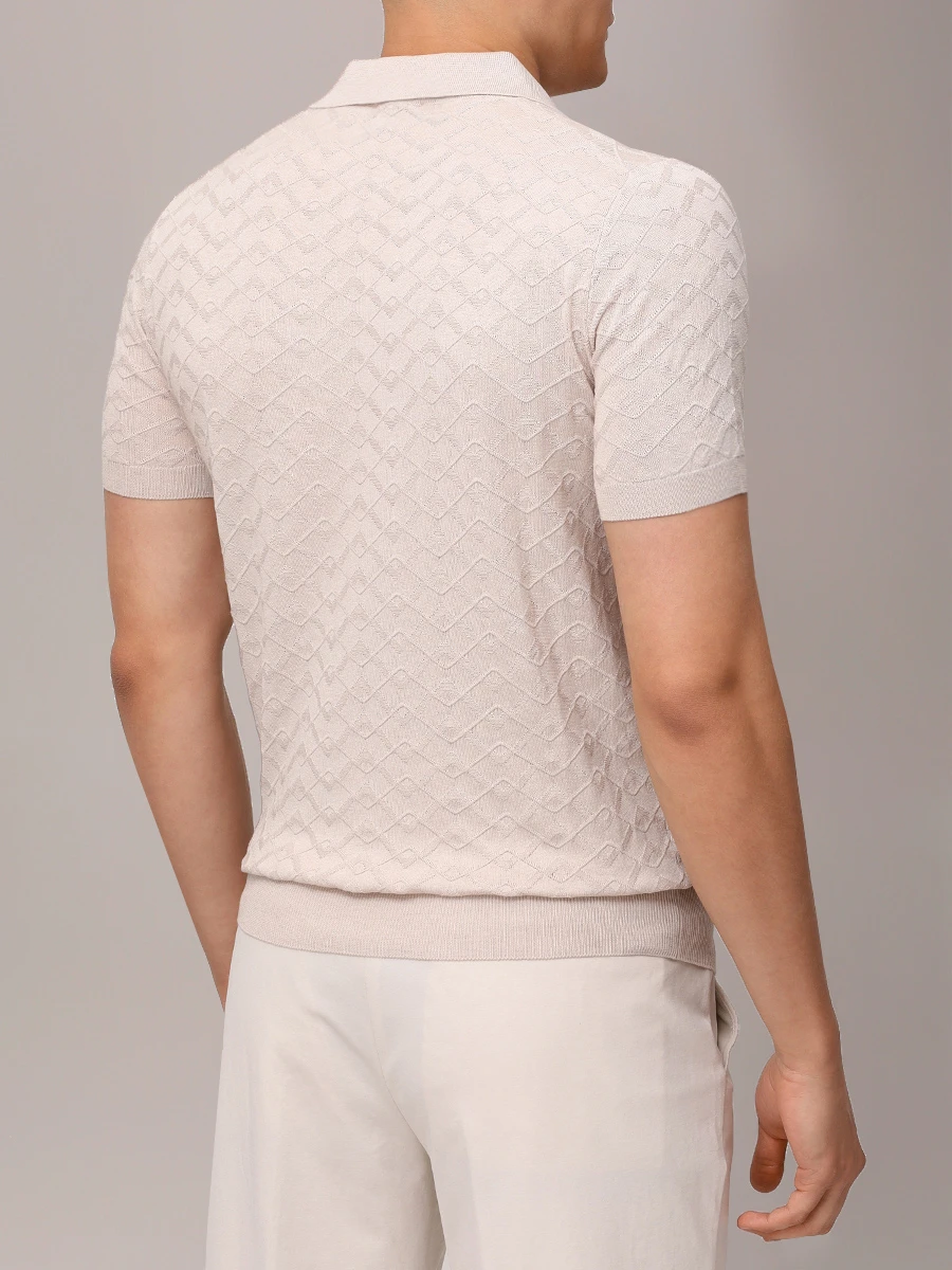 Поло из шелка и хлопка