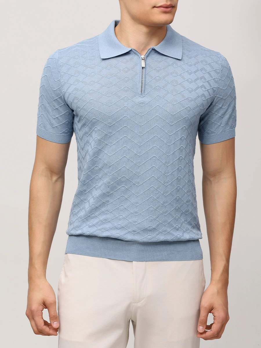 Поло из шелка и хлопка