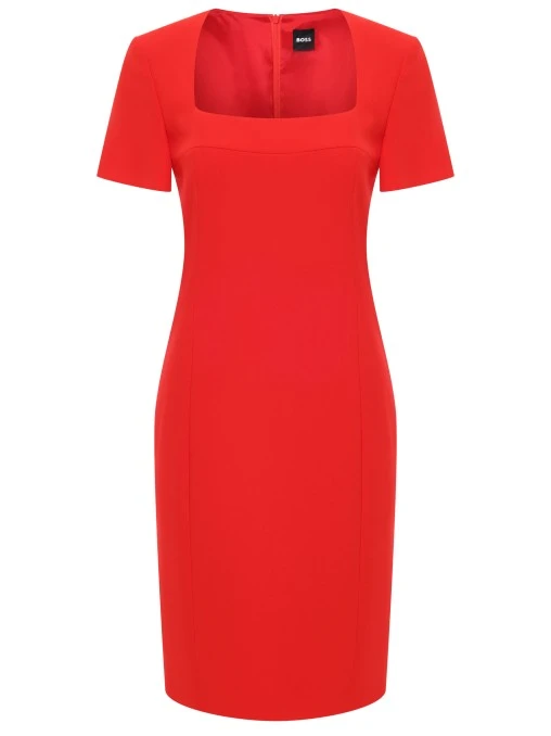 Платье-футляр из вискозы BOSS
