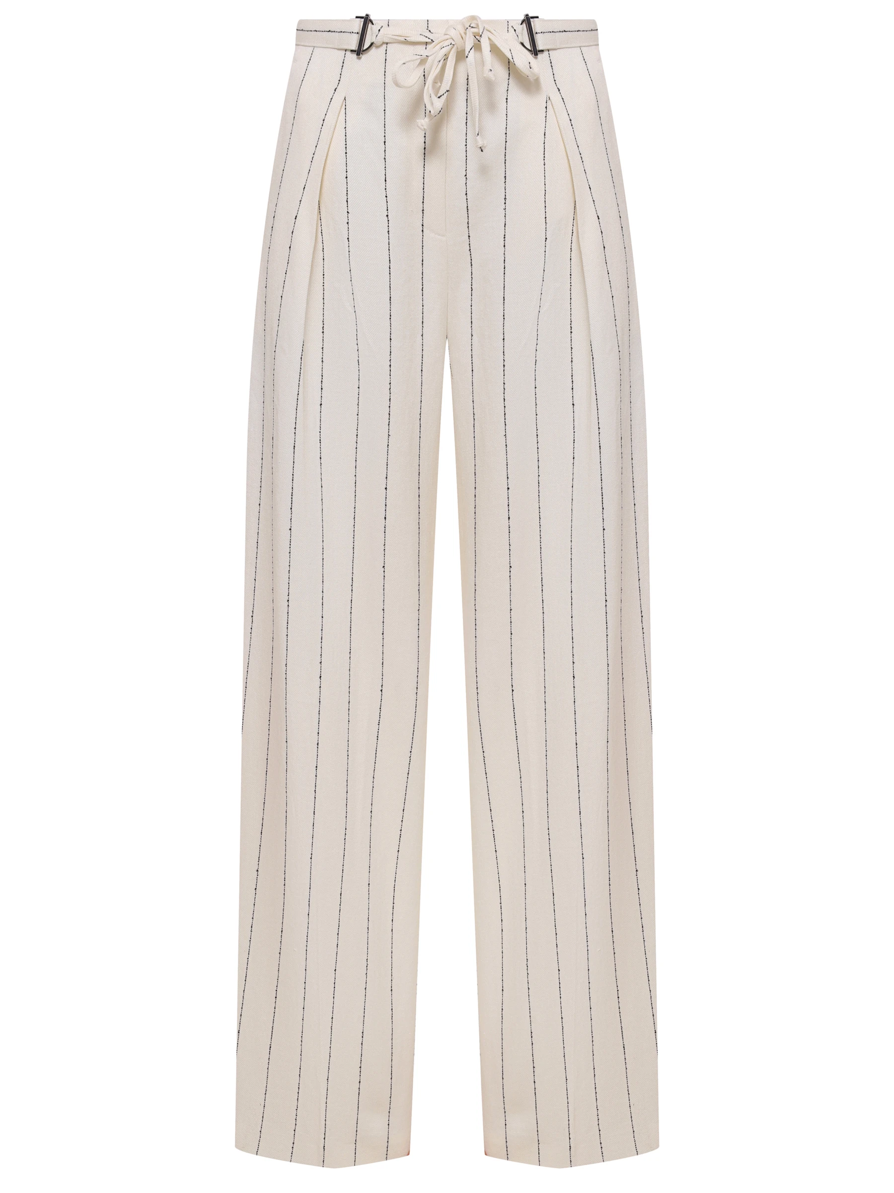 Брюки изо льна и вискозы