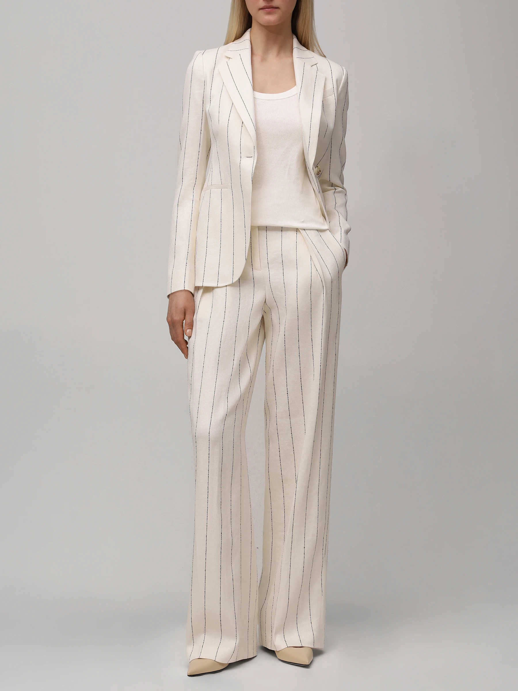 Брюки изо льна и вискозы