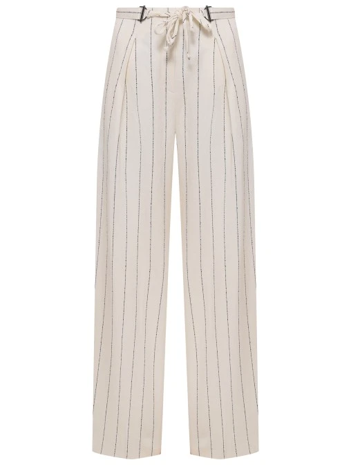 Брюки изо льна и вискозы BOSS