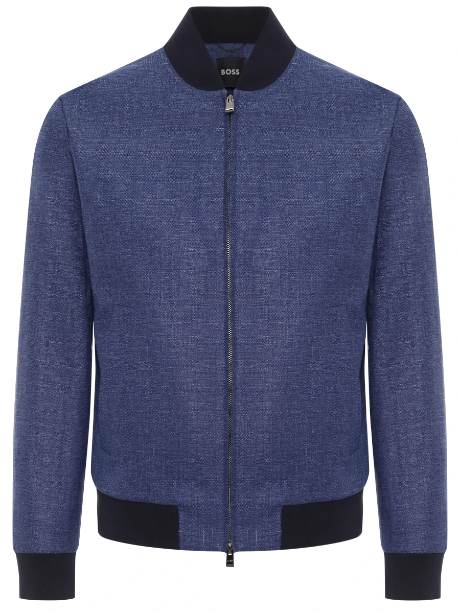 Бомбер Slim Fit из вискозы и льна