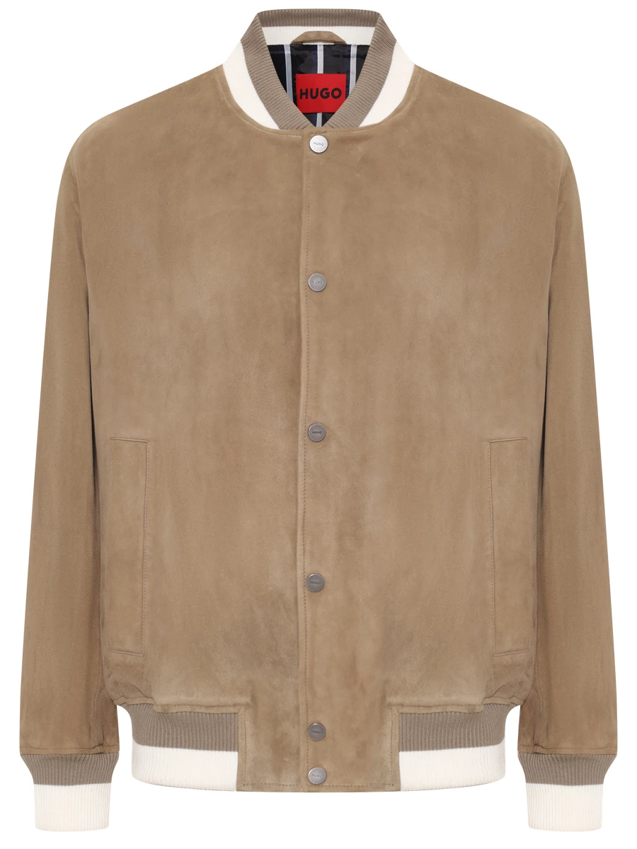 Бомбер замшевый