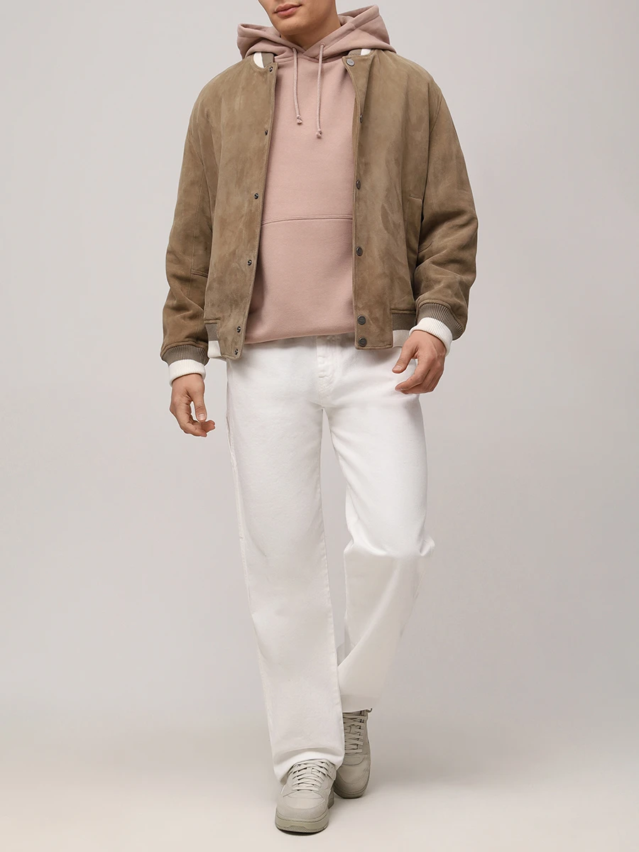 Бомбер замшевый