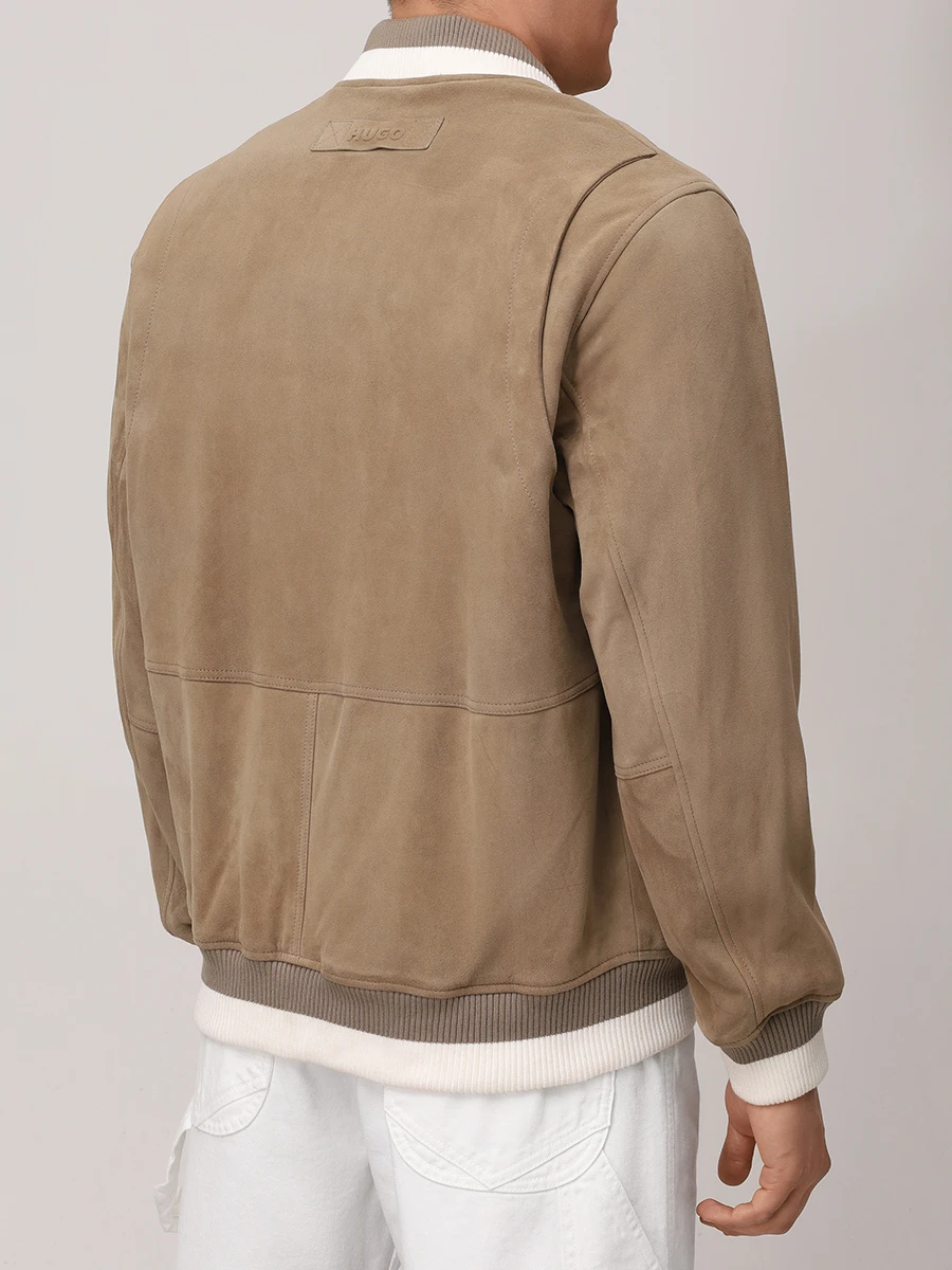 Бомбер замшевый