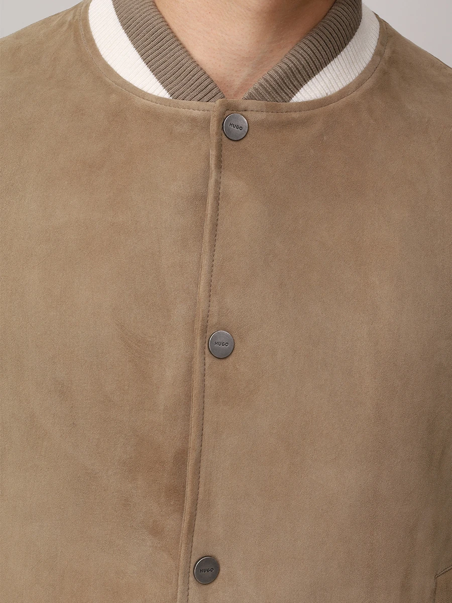 Бомбер замшевый