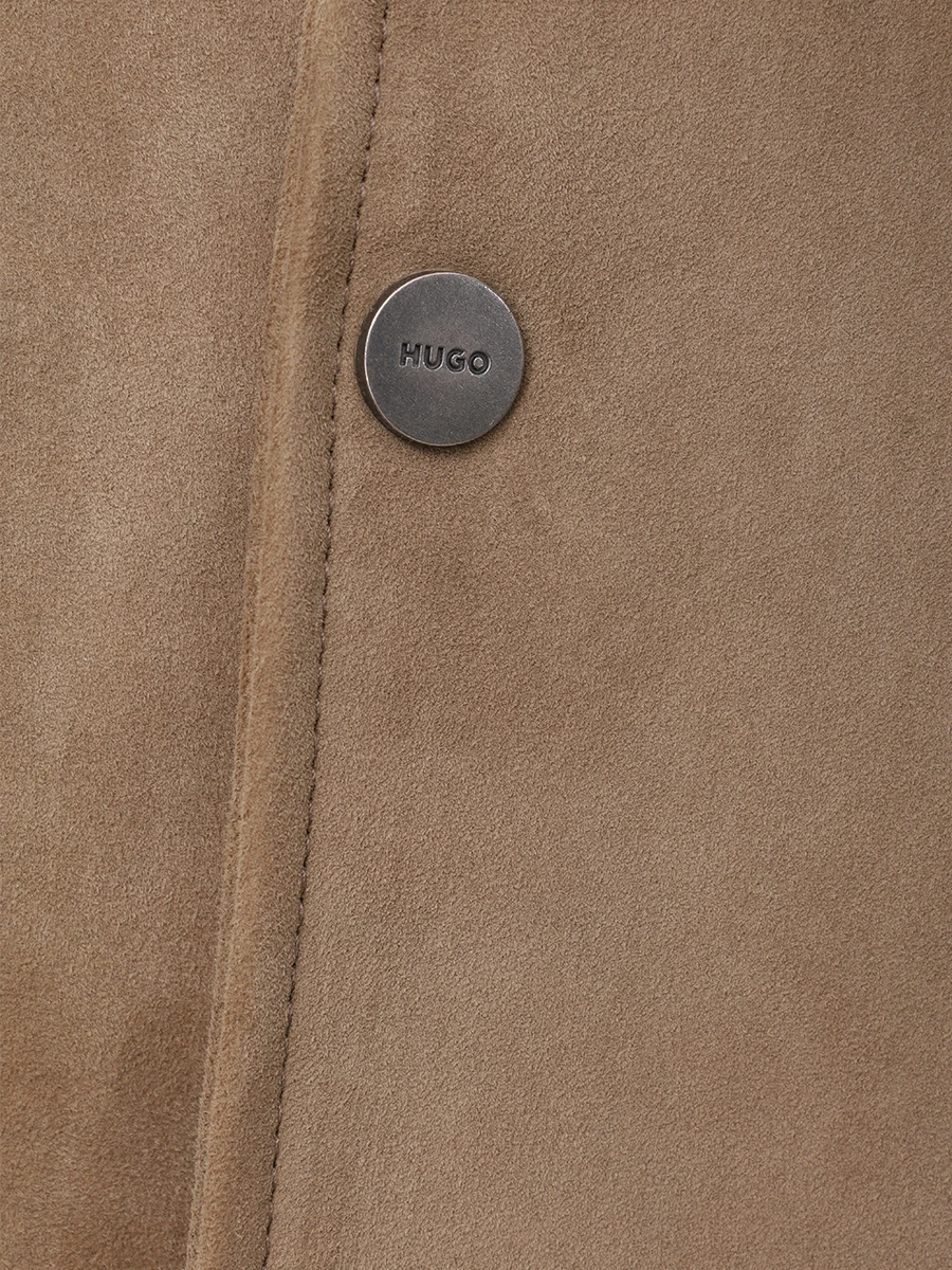 Бомбер замшевый