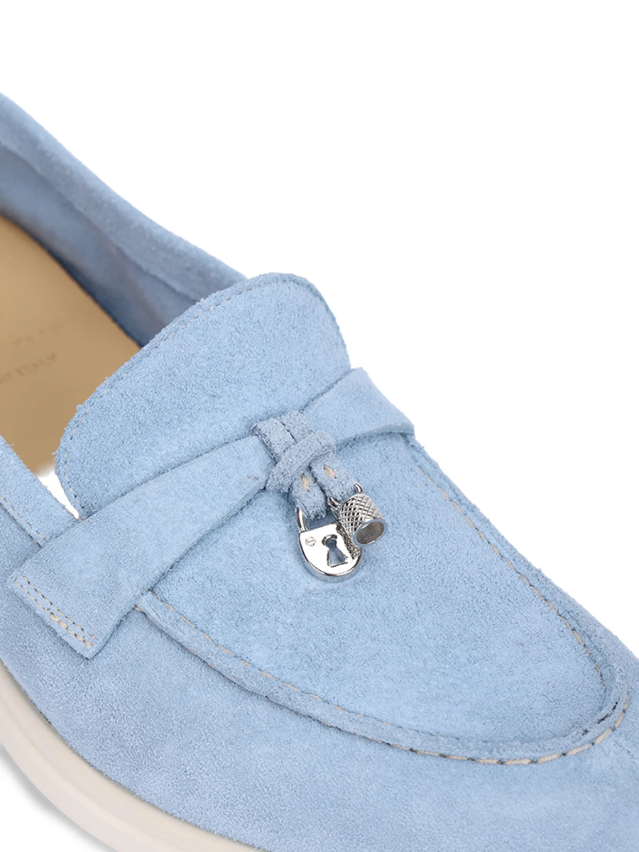 Лоферы замшевые