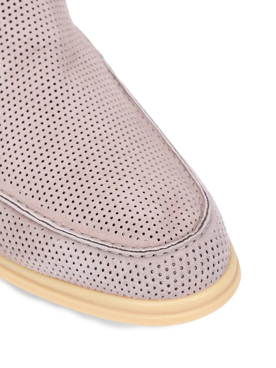 Лоферы замшевые