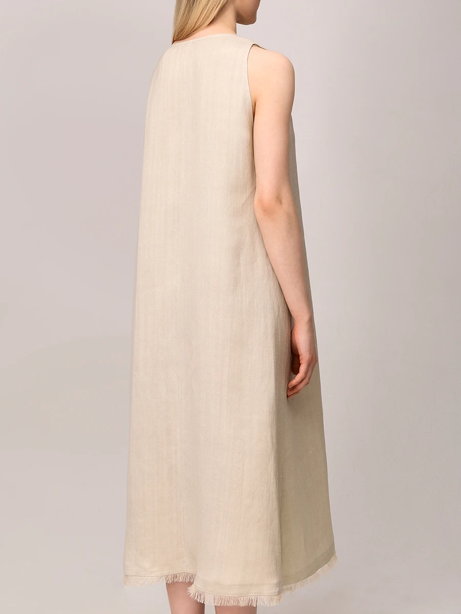 Платье из вискозы и льна