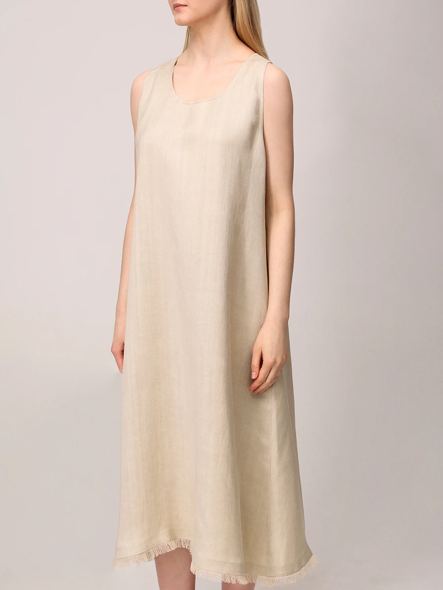 Платье из вискозы и льна