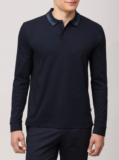Поло Slim Fit хлопковое BOSS