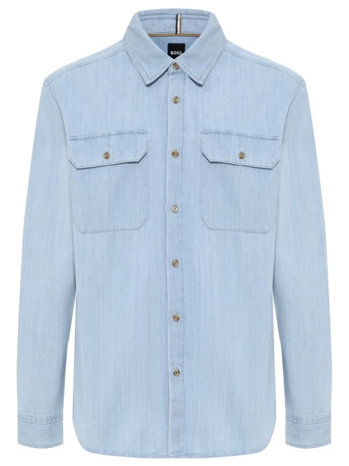 Рубашка Regular Fit хлопковая BOSS