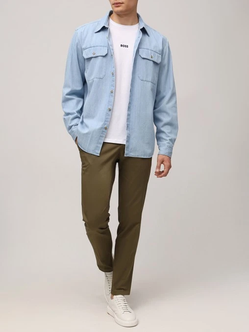 Рубашка Regular Fit хлопковая BOSS