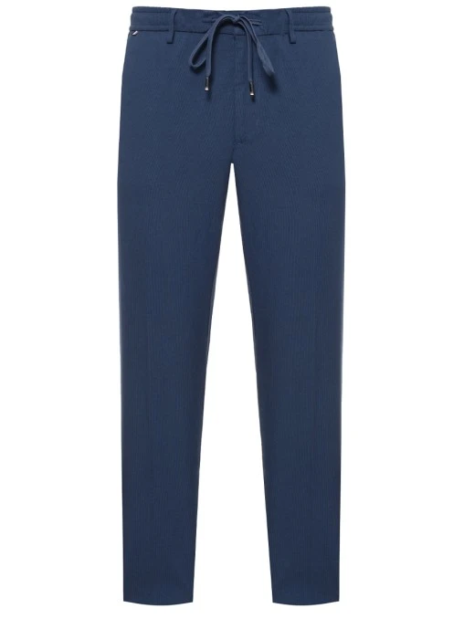 Брюки Regular Tapered Fit из вискозы и хлопка BOSS