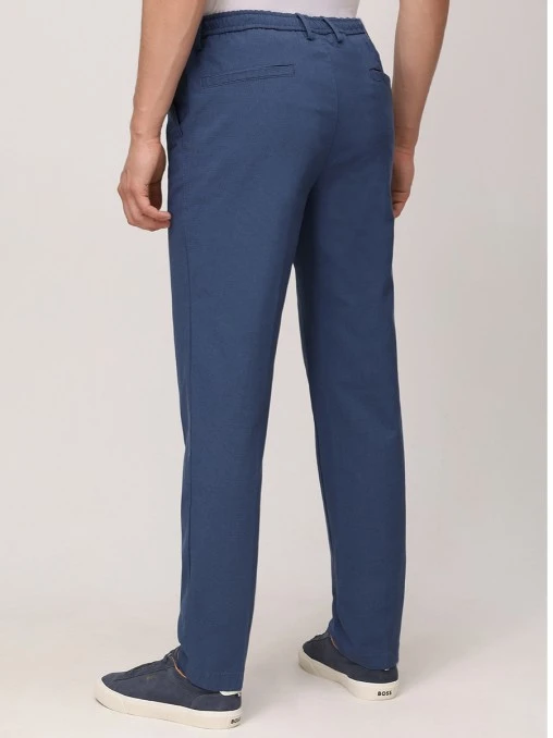 Брюки Regular Tapered Fit из вискозы и хлопка BOSS