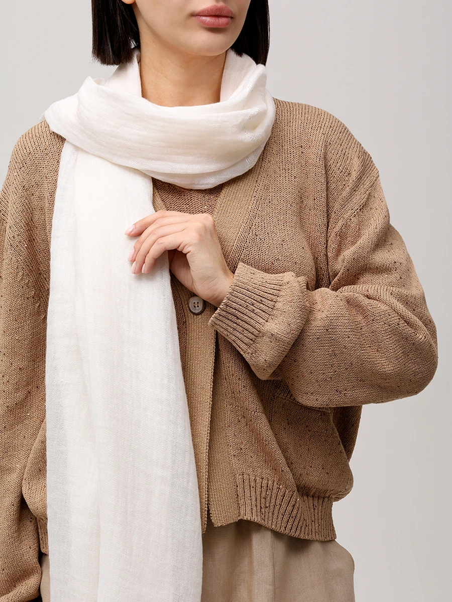 Палантин из хлопка и льна