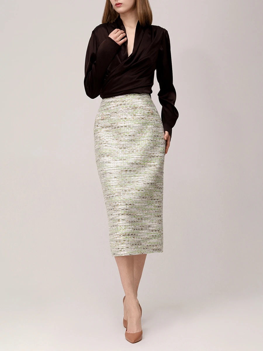 Юбка твидовая