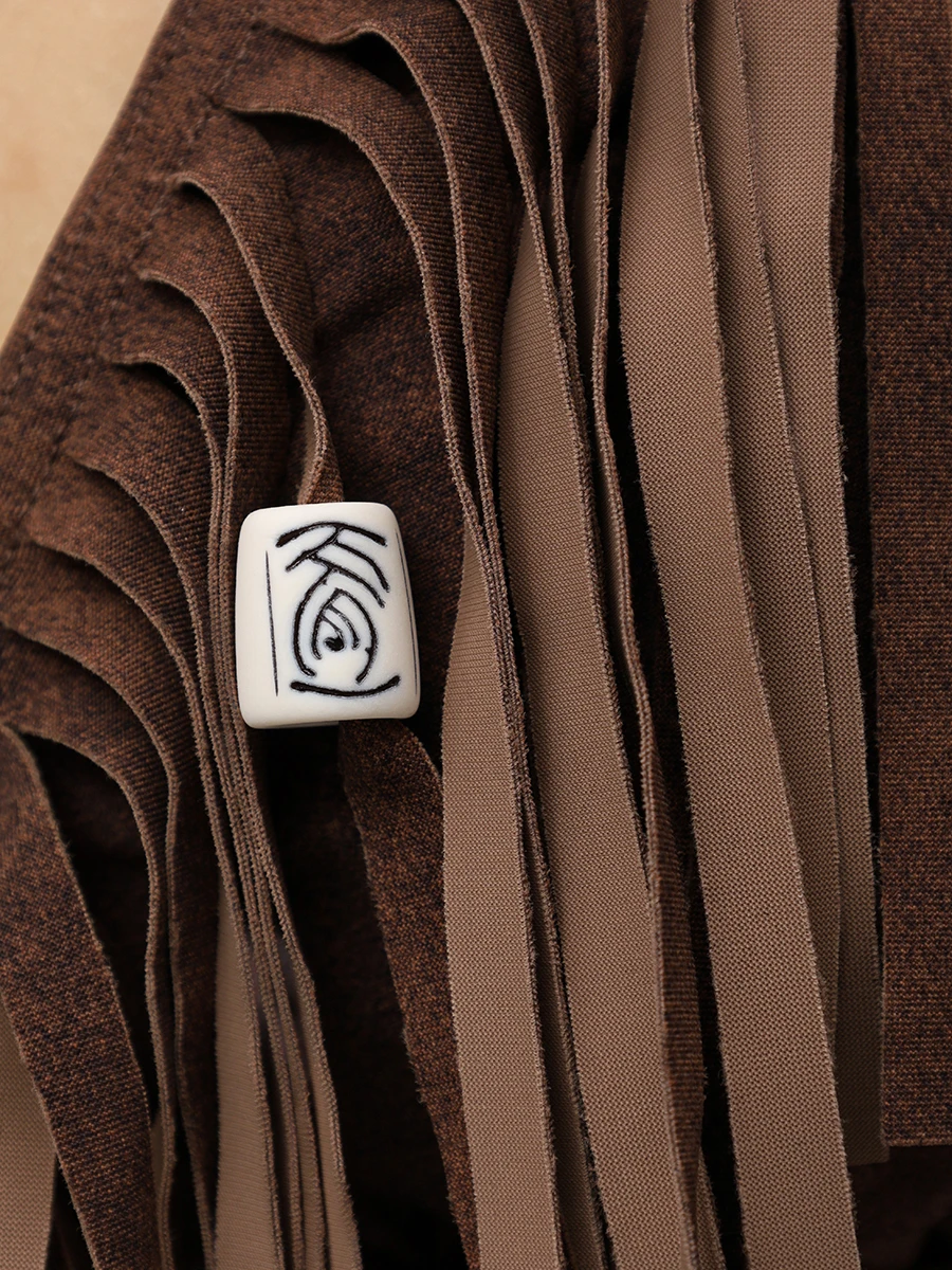 Купальник сплошной с бахромой