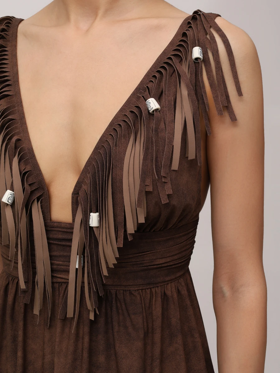 Платье с бахромой