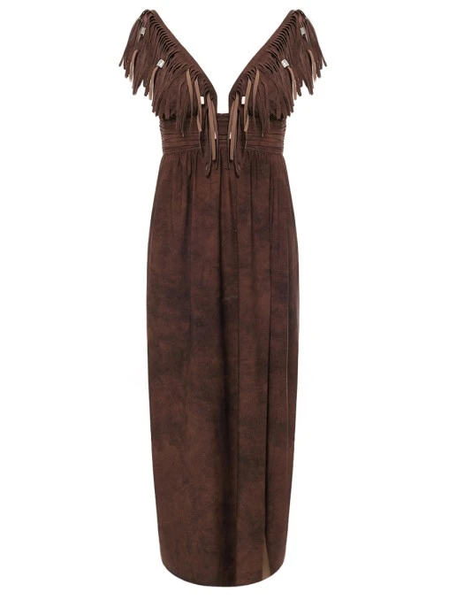 Платье с бахромой NICOLE OLIVIER