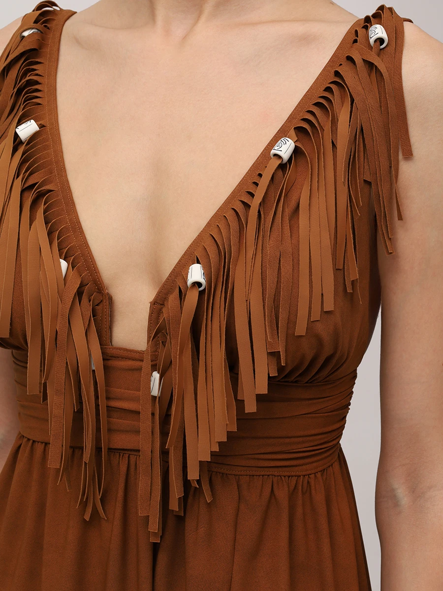 Платье с бахромой