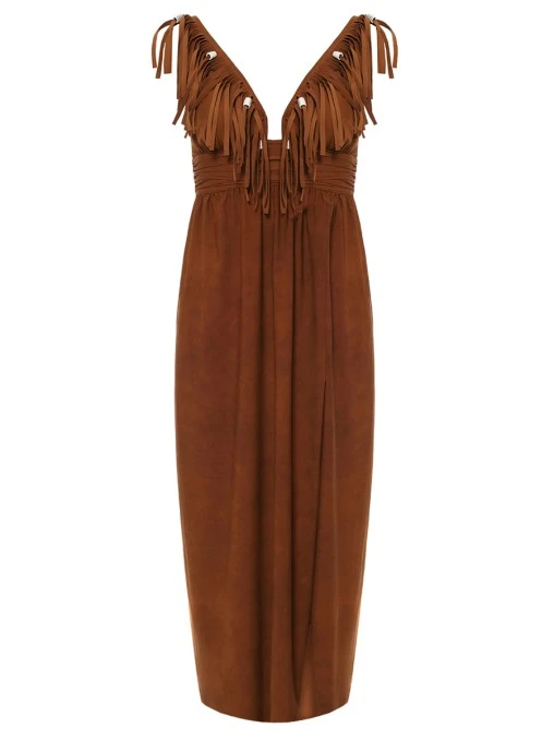 Платье с бахромой NICOLE OLIVIER