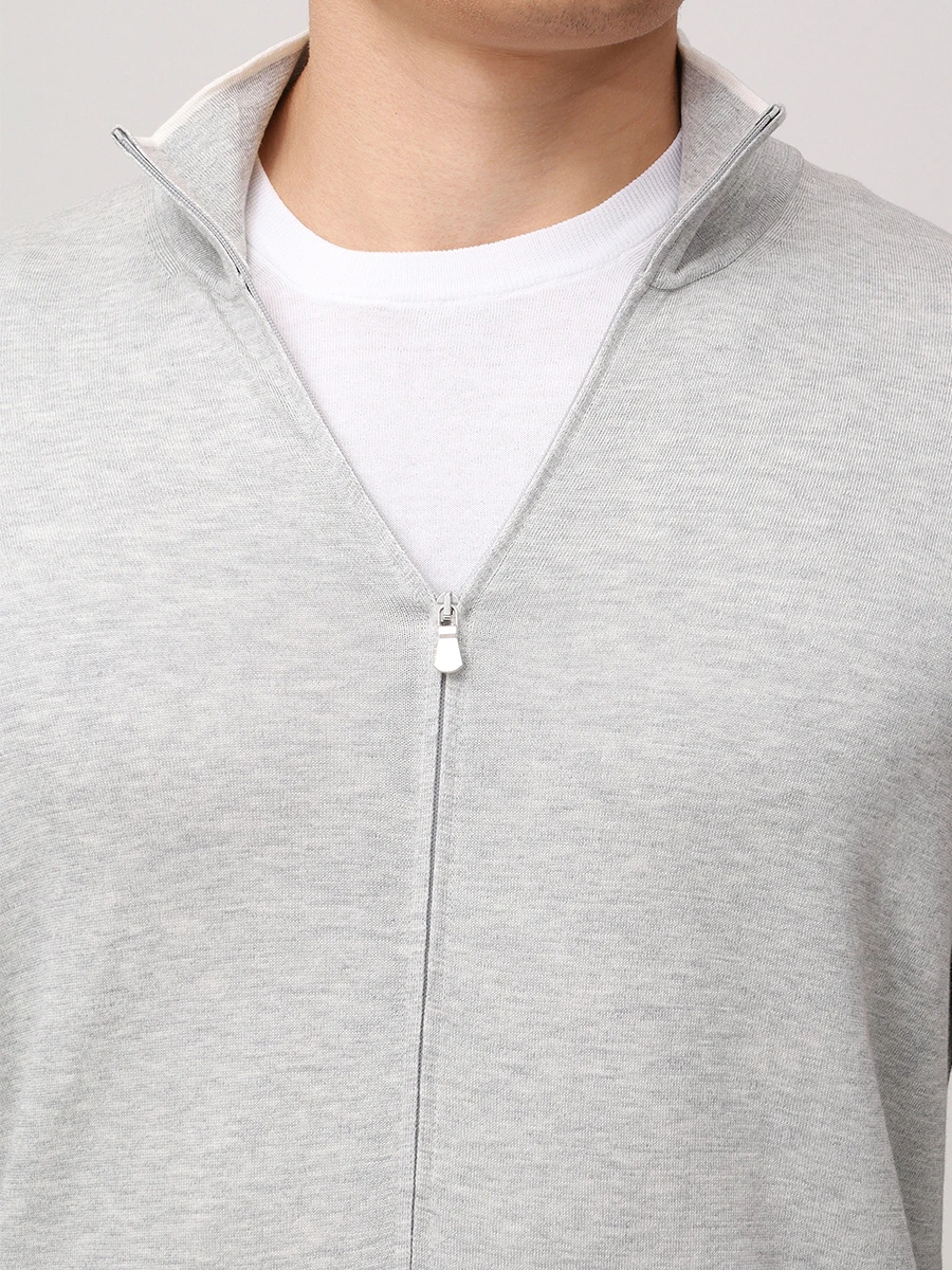 Кардиган из шелка и хлопка