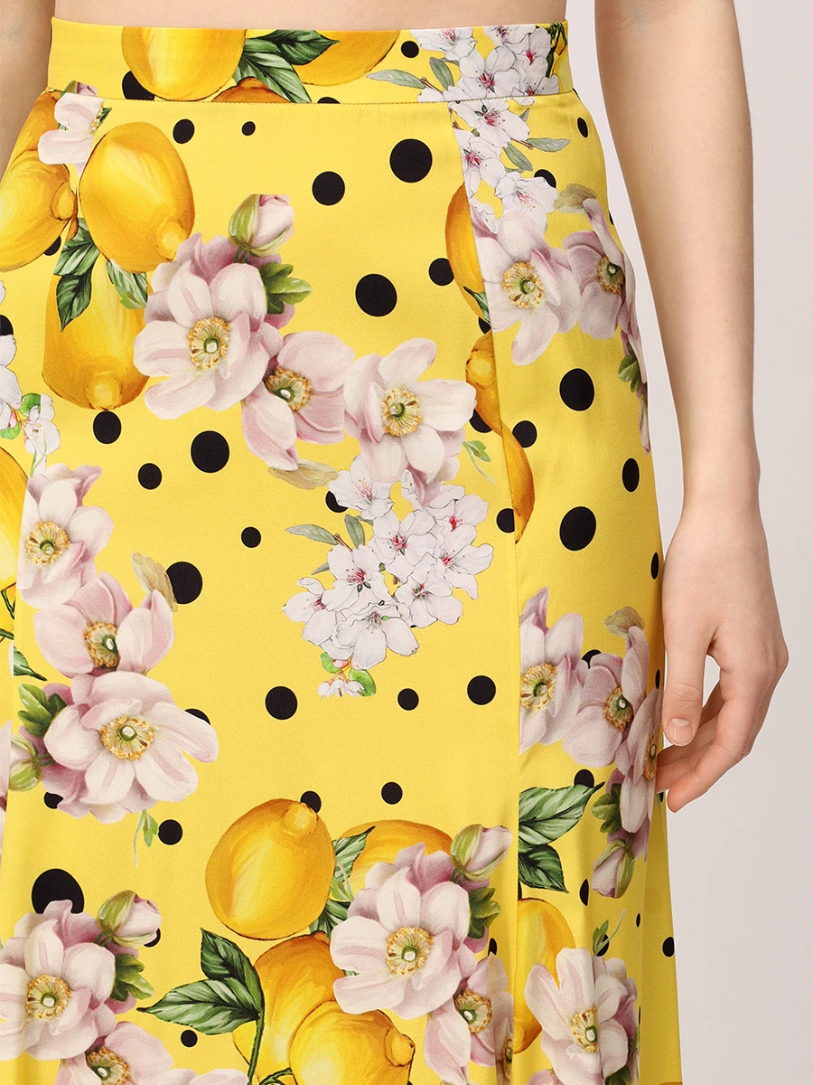 Юбка шелковая Lemon&Flowers